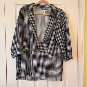 Maurices Navy Gingham Blazer